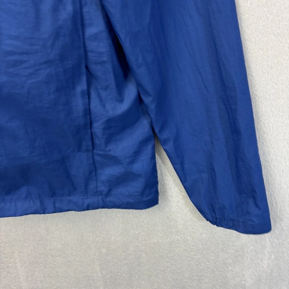 REI Co-op Lightweight Packable Hooded Windbreaker Jacket Mens Medium Blue Nylon